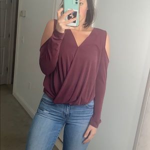 Open shoulder long sleeve